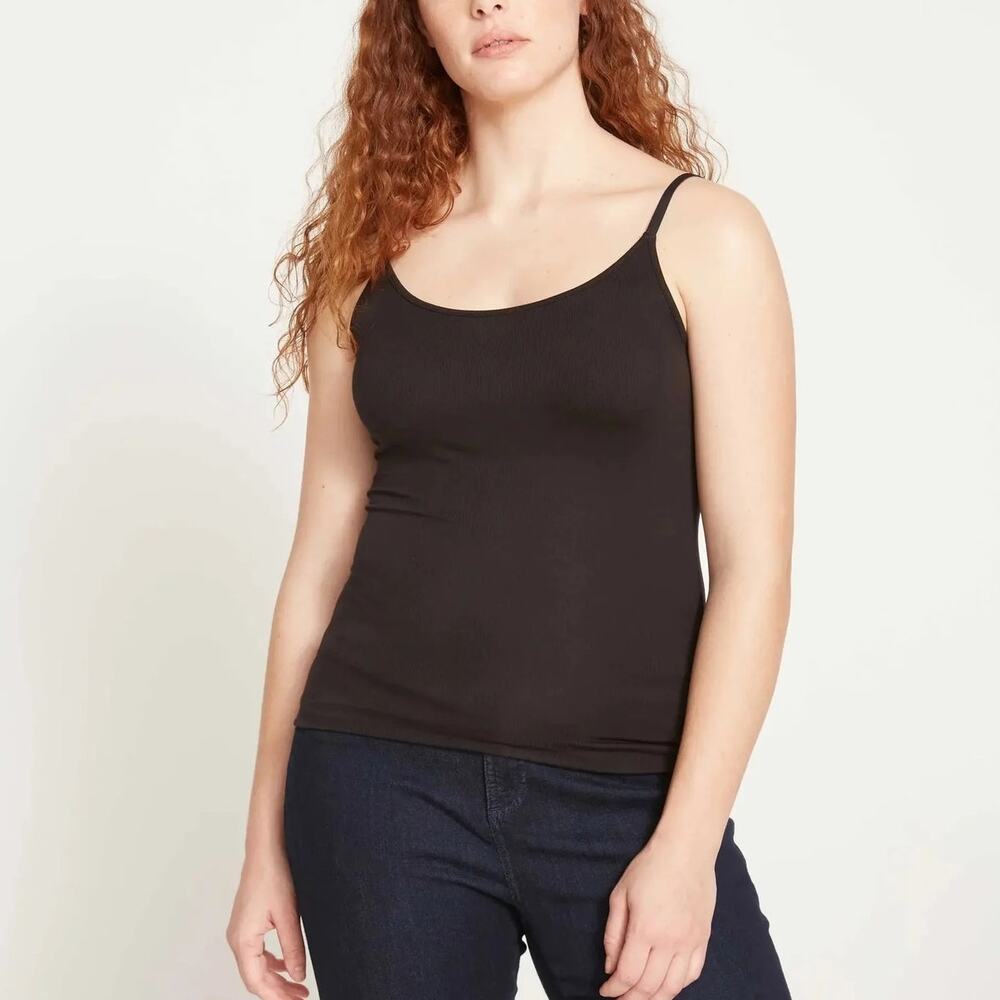 NWT Universal Standard Foundation Camisole Top Cami Tank Black Womens Sz 00 |4XS